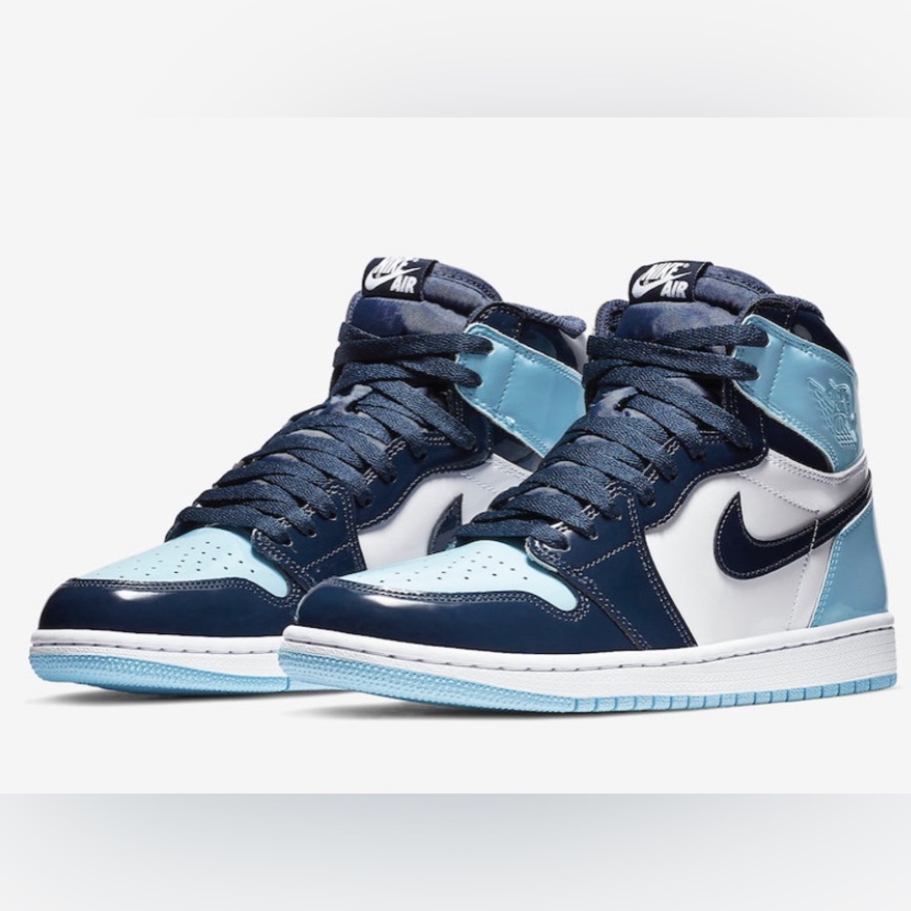 Jordan 1 High OG WMNS UNC Women Obsidian Blue Chill Leather Sneakers Sports!